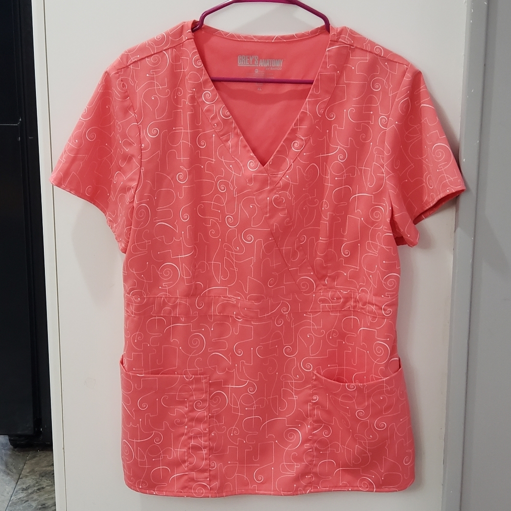 Scrub top Coral XL